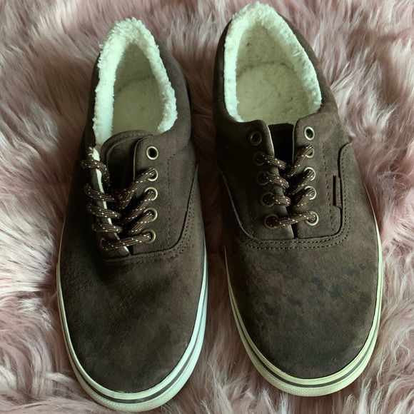 Suede Vans Faux Fur Lining Size 8 - Picture 5 of 8